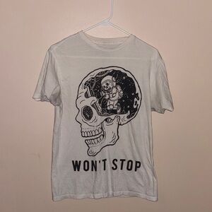 Eighty Eight White 'Won't Stop' Graphic Tee